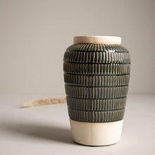 Load image into Gallery viewer, Olive Green Vase