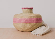 Load image into Gallery viewer, Striped Soft Pink Grass Pot