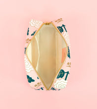 Load image into Gallery viewer, Pink Floral Cotton Dopp Kit