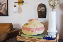 Load image into Gallery viewer, Striped Soft Pink Grass Pot
